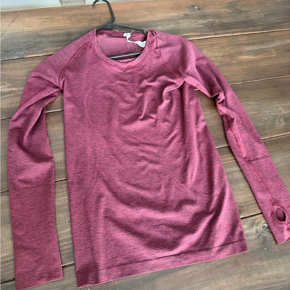 Lululemon Athletica Maroon Long Sleeve Top